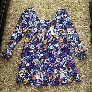 BCBGeneration Blue Floral Mini Dress, Size 6